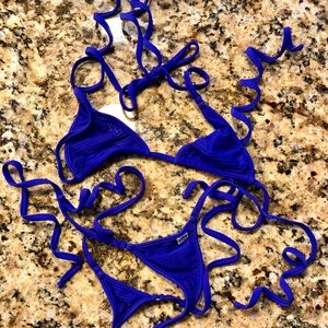 Violet Wicked Weasel String Bikini Top And Bottom